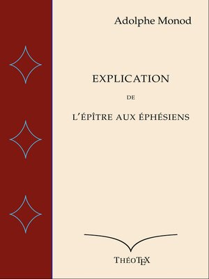 cover image of Explication de l'Épître aux Éphésiens